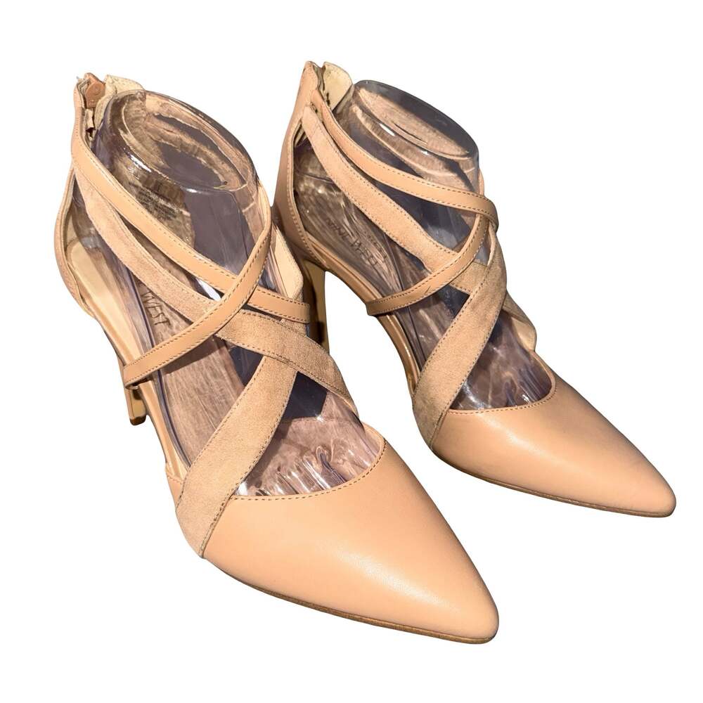 Nine West Zorever Cross-Strap Pointed Toe Pumps